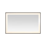  AQUADOM Lexington 60"x36"x2.28" LED Lighted Framed Mirror for Bathrooms with Defogger, Dimmer, Touch Control, 3 Color Lighting in Matte Black