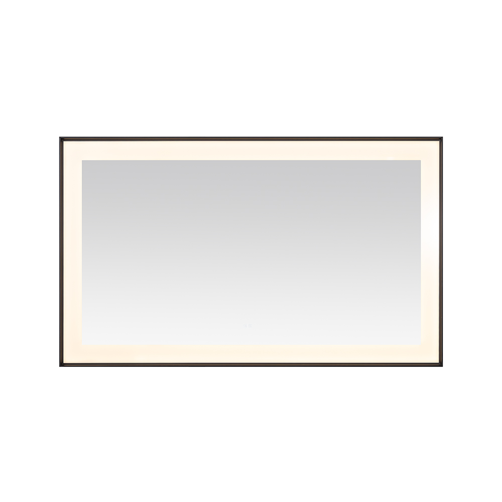 AQUADOM Lexington 60"x36"x2.28" LED Lighted Framed Mirror for Bathrooms with Defogger, Dimmer, Touch Control, 3 Color Lighting in Matte Black  AQUADOM Lexington 60"x36"x2.28" LED Lighted Framed Mirror for Bathrooms with Defogger, Dimmer, Touch Control, 3 Color Lighting in Matte Black