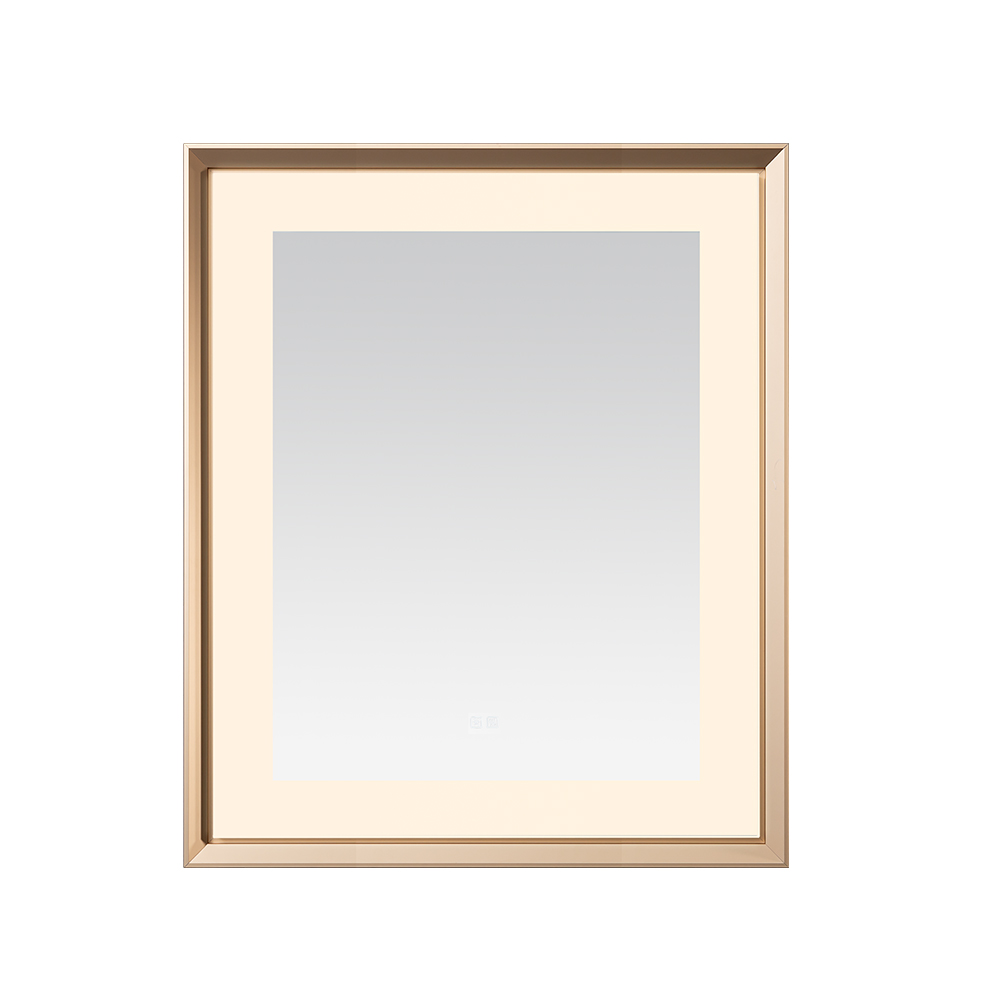 AQUADOM Madison 30"x36"x2.28" LED Lighted Framed Mirror for Bathrooms with Defogger, Dimmer, Touch Control, 3 Color Lighting in Brushed Gold  AQUADOM Madison 30"x36"x2.28" LED Lighted Framed Mirror for Bathrooms with Defogger, Dimmer, Touch Control, 3 Color Lighting in Brushed Gold
