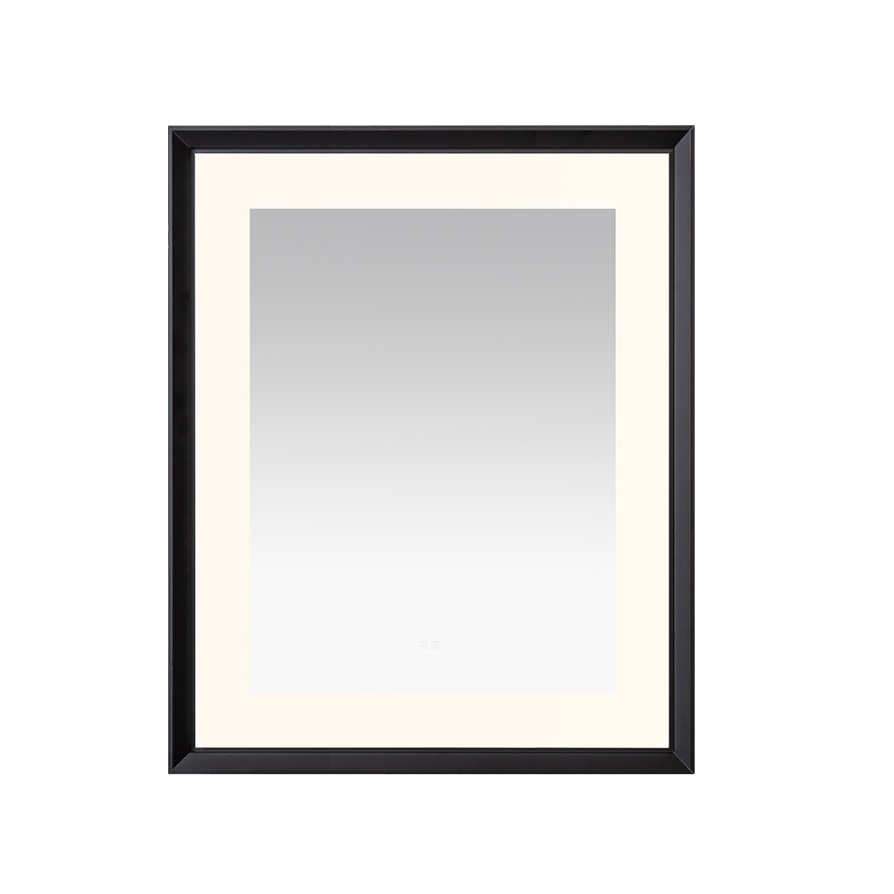 AQUADOM Madison 30"x36"x2.28" LED Lighted Framed Mirror for Bathrooms with Defogger, Dimmer, Touch Control, 3 Color Lighting in Matte Black  AQUADOM Madison 30"x36"x2.28" LED Lighted Framed Mirror for Bathrooms with Defogger, Dimmer, Touch Control, 3 Color Lighting in Matte Black