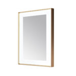  AQUADOM Lexington 30"x36"x2.28" LED Lighted Framed Mirror for Bathrooms with Defogger, Dimmer, Touch Control, 3 Color Lighting in Brushed Gold