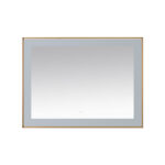  AQUADOM Lexington 48"x36"x2.28" LED Lighted Framed Mirror for Bathrooms with Defogger, Dimmer, Touch Control, 3 Color Lighting in Brushed Gold