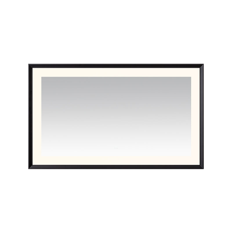  AQUADOM Madison 60"x36"x2.28" LED Lighted Framed Mirror for Bathrooms with Defogger, Dimmer, Touch Control, 3 Color Lighting in Matte Black
