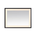  AQUADOM Madison 48"x36"x2.28" LED Lighted Framed Mirror for Bathrooms with Defogger, Dimmer, Touch Control, 3 Color Lighting in Matte Black