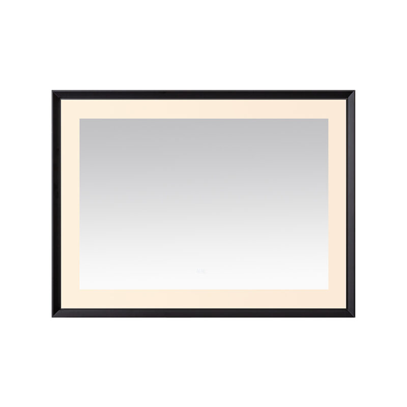  AQUADOM Madison 48"x36"x2.28" LED Lighted Framed Mirror for Bathrooms with Defogger, Dimmer, Touch Control, 3 Color Lighting in Matte Black