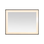  AQUADOM Lexington 48"x36"x2.28" LED Lighted Framed Mirror for Bathrooms with Defogger, Dimmer, Touch Control, 3 Color Lighting in Matte Black