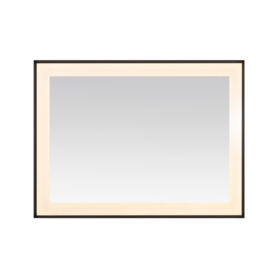  AQUADOM Lexington 48"x36"x2.28" LED Lighted Framed Mirror for Bathrooms with Defogger, Dimmer, Touch Control, 3 Color Lighting in Matte Black