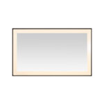  AQUADOM Lexington 60"x36"x2.28" LED Lighted Framed Mirror for Bathrooms with Defogger, Dimmer, Touch Control, 3 Color Lighting in Matte Black