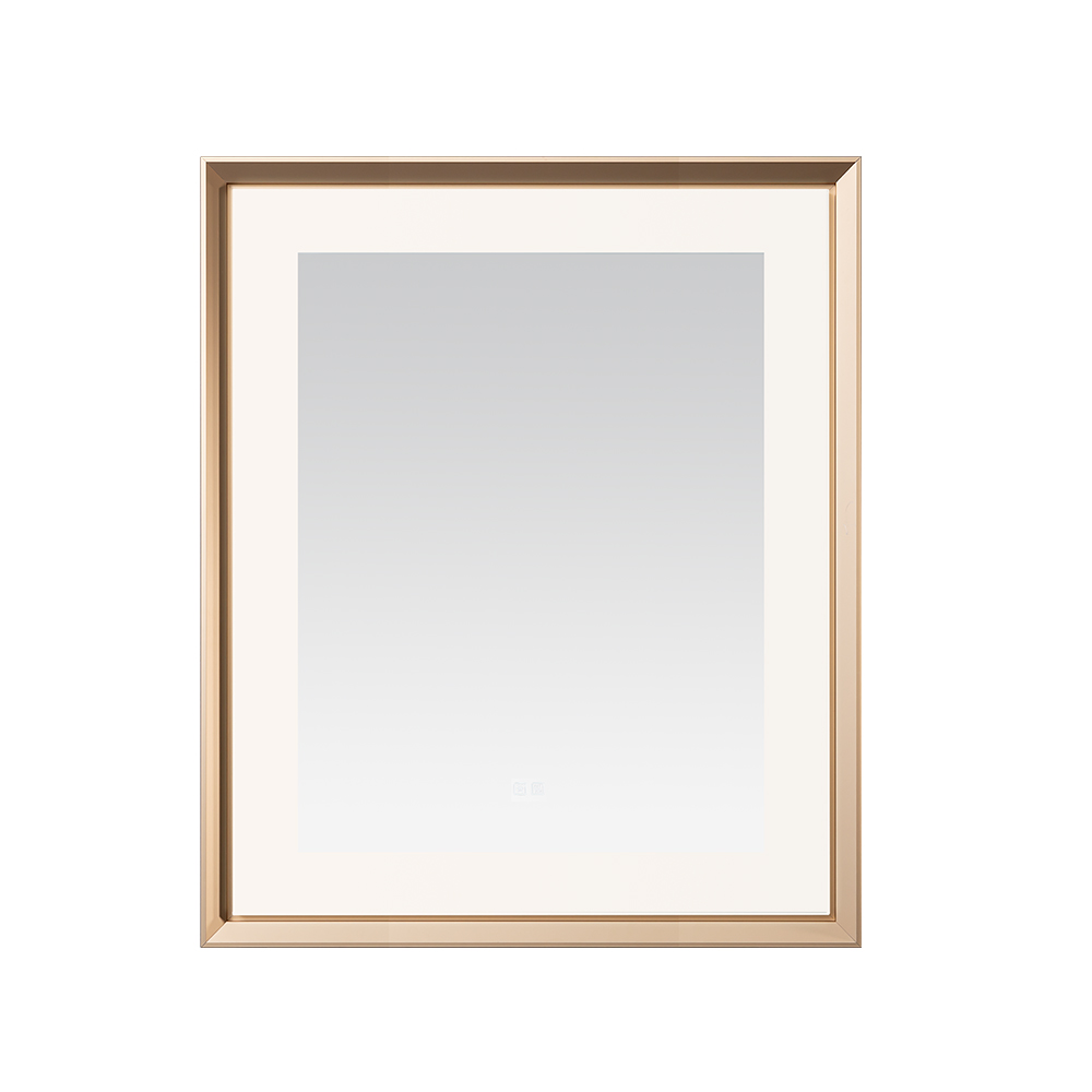 AQUADOM Madison 30"x36"x2.28" LED Lighted Framed Mirror for Bathrooms with Defogger, Dimmer, Touch Control, 3 Color Lighting in Brushed Gold  AQUADOM Madison 30"x36"x2.28" LED Lighted Framed Mirror for Bathrooms with Defogger, Dimmer, Touch Control, 3 Color Lighting in Brushed Gold