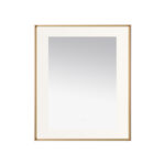  AQUADOM Lexington 30"x36"x2.28" LED Lighted Framed Mirror for Bathrooms with Defogger, Dimmer, Touch Control, 3 Color Lighting in Brushed Gold