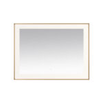  AQUADOM Lexington 48"x36"x2.28" LED Lighted Framed Mirror for Bathrooms with Defogger, Dimmer, Touch Control, 3 Color Lighting in Brushed Gold