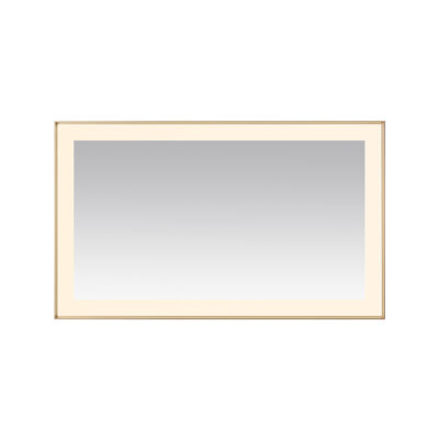  AQUADOM Lexington 60"x36"x2.28" LED Lighted Framed Mirror for Bathrooms with Defogger, Dimmer, Touch Control, 3 Color Lighting in Brushed Gold