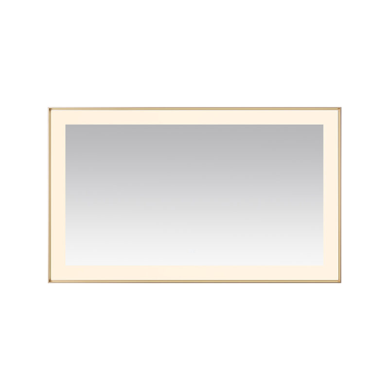  AQUADOM Lexington 60"x36"x2.28" LED Lighted Framed Mirror for Bathrooms with Defogger, Dimmer, Touch Control, 3 Color Lighting in Brushed Gold