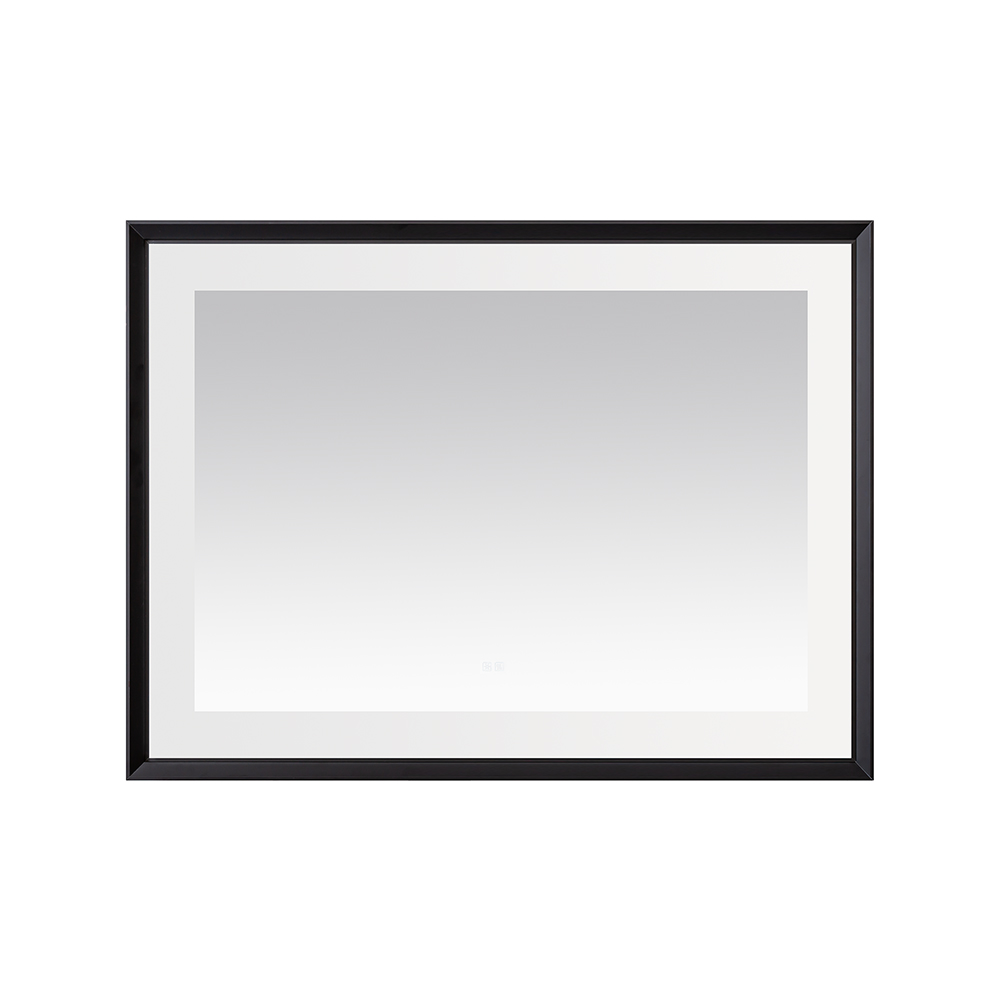 AQUADOM Madison 48"x36"x2.28" LED Lighted Framed Mirror for Bathrooms with Defogger, Dimmer, Touch Control, 3 Color Lighting in Matte Black  AQUADOM Madison 48"x36"x2.28" LED Lighted Framed Mirror for Bathrooms with Defogger, Dimmer, Touch Control, 3 Color Lighting in Matte Black