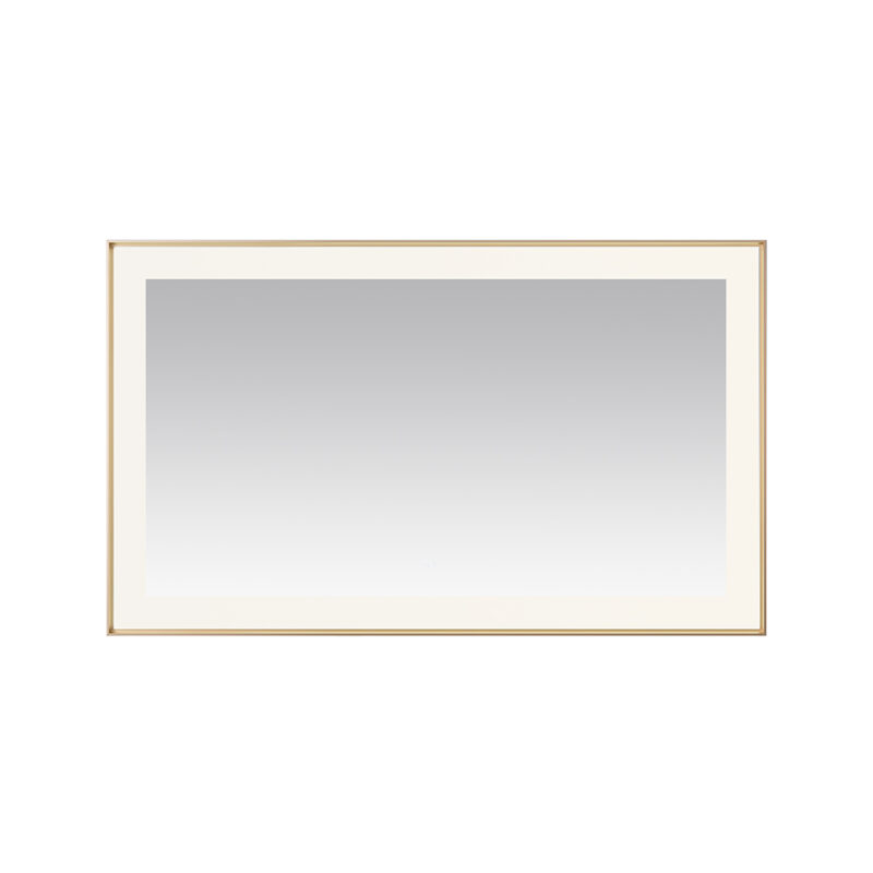 AQUADOM Lexington 60"x36"x2.28" LED Lighted Framed Mirror for Bathrooms with Defogger, Dimmer, Touch Control, 3 Color Lighting in Brushed Gold