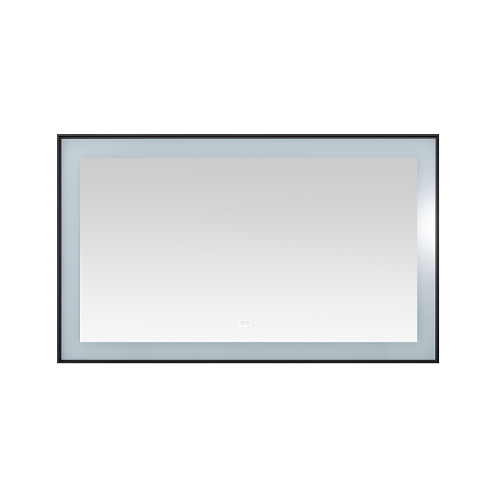 AQUADOM Lexington 60"x36"x2.28" LED Lighted Framed Mirror for Bathrooms with Defogger, Dimmer, Touch Control, 3 Color Lighting in Matte Black  AQUADOM Lexington 60"x36"x2.28" LED Lighted Framed Mirror for Bathrooms with Defogger, Dimmer, Touch Control, 3 Color Lighting in Matte Black