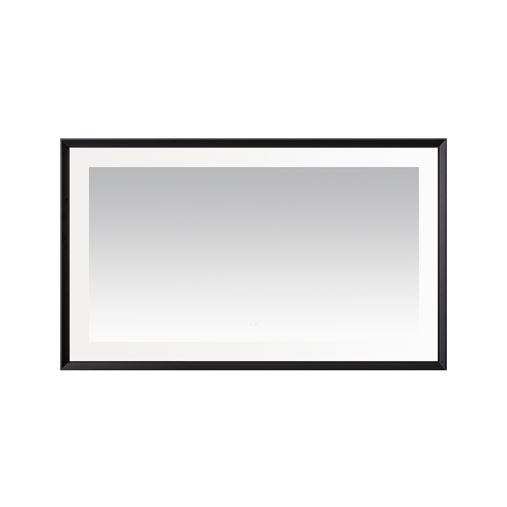 AQUADOM Madison 60"x36"x2.28" LED Lighted Framed Mirror for Bathrooms with Defogger, Dimmer, Touch Control, 3 Color Lighting in Matte Black  AQUADOM Madison 60"x36"x2.28" LED Lighted Framed Mirror for Bathrooms with Defogger, Dimmer, Touch Control, 3 Color Lighting in Matte Black