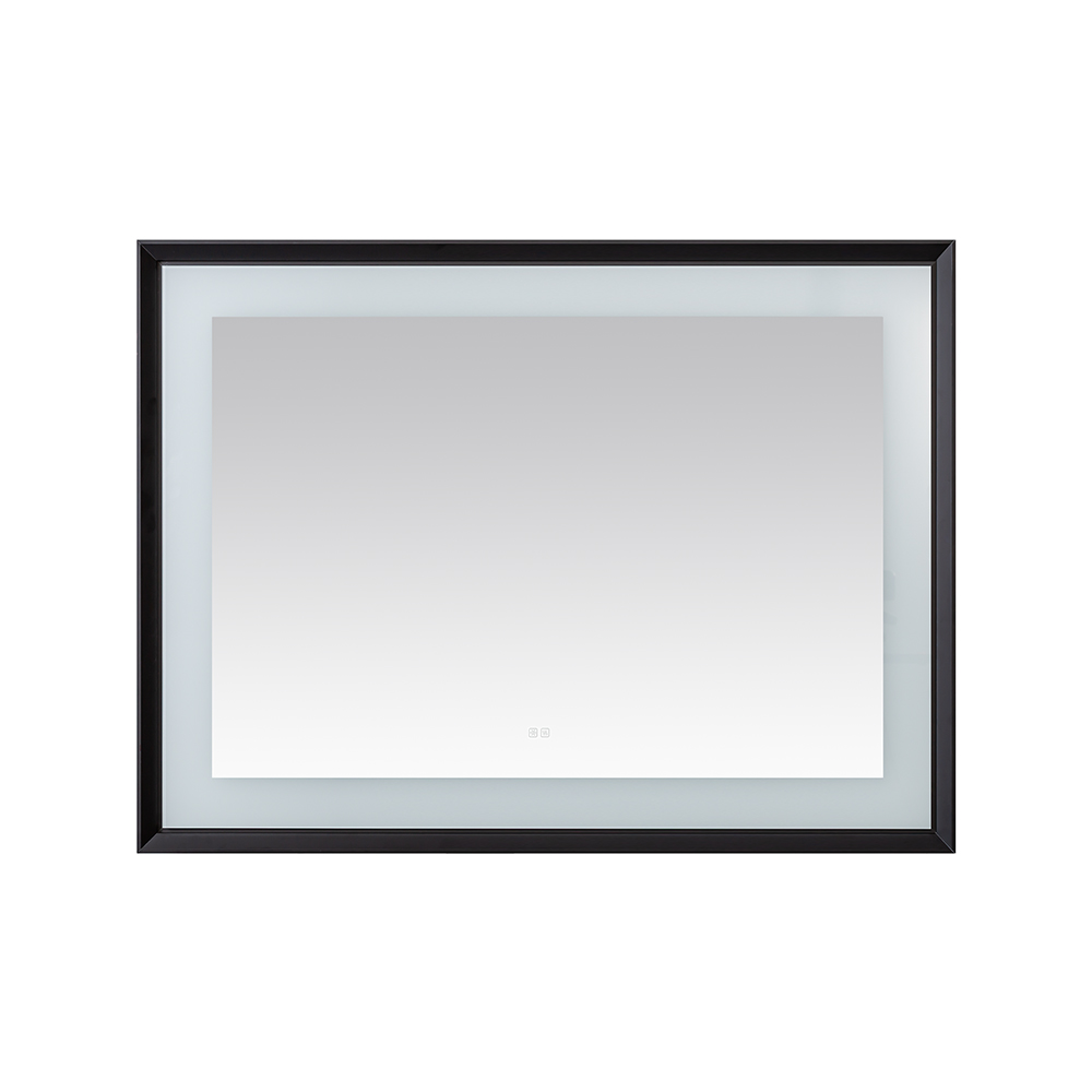 AQUADOM Madison 48"x36"x2.28" LED Lighted Framed Mirror for Bathrooms with Defogger, Dimmer, Touch Control, 3 Color Lighting in Matte Black  AQUADOM Madison 48"x36"x2.28" LED Lighted Framed Mirror for Bathrooms with Defogger, Dimmer, Touch Control, 3 Color Lighting in Matte Black