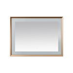  AQUADOM Madison 48"x36"x2.28" LED Lighted Framed Mirror for Bathrooms with Defogger, Dimmer, Touch Control, 3 Color Lighting in Brushed Gold