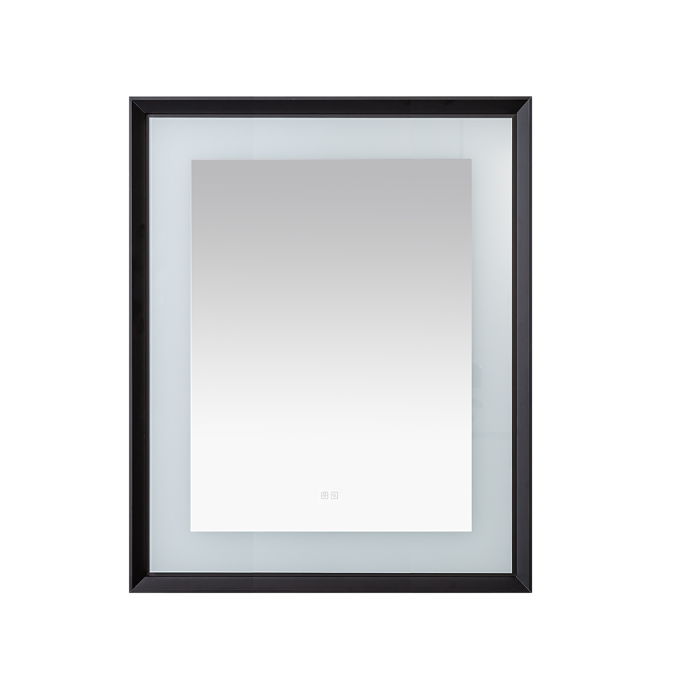 AQUADOM Madison 30"x36"x2.28" LED Lighted Framed Mirror for Bathrooms with Defogger, Dimmer, Touch Control, 3 Color Lighting in Matte Black  AQUADOM Madison 30"x36"x2.28" LED Lighted Framed Mirror for Bathrooms with Defogger, Dimmer, Touch Control, 3 Color Lighting in Matte Black