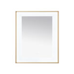 AQUADOM Lexington 30"x36"x2.28" LED Lighted Framed Mirror for Bathrooms with Defogger, Dimmer, Touch Control, 3 Color Lighting in Brushed Gold