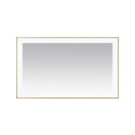  AQUADOM Lexington 60"x36"x2.28" LED Lighted Framed Mirror for Bathrooms with Defogger, Dimmer, Touch Control, 3 Color Lighting in Brushed Gold