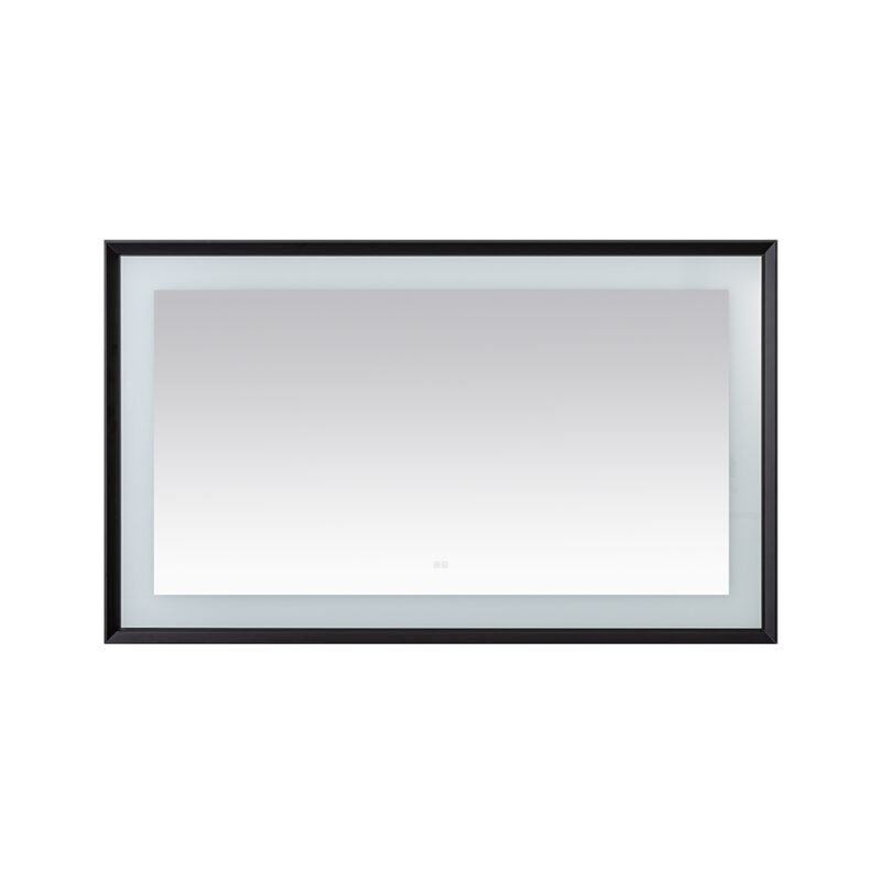  AQUADOM Madison 60"x36"x2.28" LED Lighted Framed Mirror for Bathrooms with Defogger, Dimmer, Touch Control, 3 Color Lighting in Matte Black