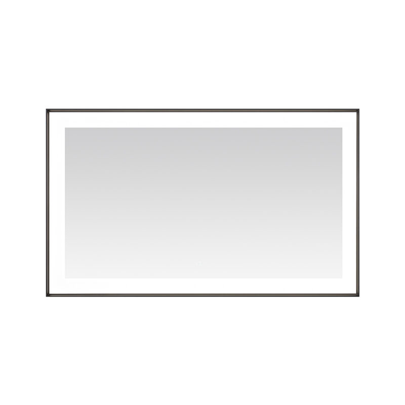  AQUADOM Lexington 60"x36"x2.28" LED Lighted Framed Mirror for Bathrooms with Defogger, Dimmer, Touch Control, 3 Color Lighting in Matte Black