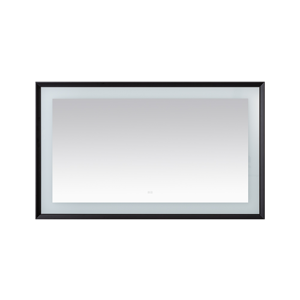 AQUADOM Madison 60"x36"x2.28" LED Lighted Framed Mirror for Bathrooms with Defogger, Dimmer, Touch Control, 3 Color Lighting in Matte Black  AQUADOM Madison 60"x36"x2.28" LED Lighted Framed Mirror for Bathrooms with Defogger, Dimmer, Touch Control, 3 Color Lighting in Matte Black