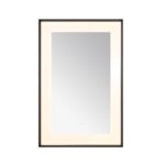  AQUADOM Lexington 24"x36"x2.28" LED Lighted Framed Mirror for Bathrooms with Defogger, Dimmer, Touch Control, 3 Color Lighting in Matte Black