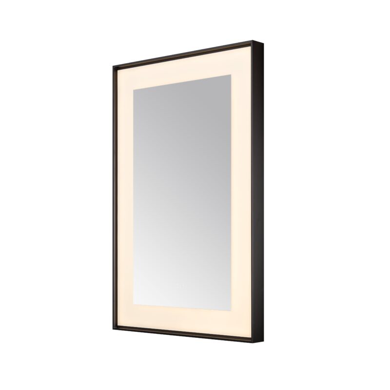  AQUADOM Lexington 24"x36"x2.28" LED Lighted Framed Mirror for Bathrooms with Defogger, Dimmer, Touch Control, 3 Color Lighting in Matte Black