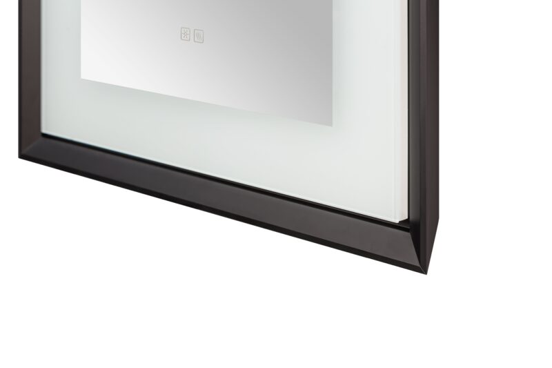  AQUADOM Madison 24"x36"x2.28" LED Lighted Framed Mirror for Bathrooms with Defogger, Dimmer, Touch Control, 3 Color Lighting in Matte Black