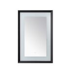  AQUADOM Madison 24"x36"x2.28" LED Lighted Framed Mirror for Bathrooms with Defogger, Dimmer, Touch Control, 3 Color Lighting in Matte Black