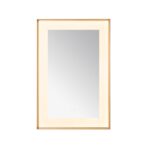  AQUADOM Lexington 24"x36"x2.28"LED Lighted Framed Mirror for Bathrooms with Defogger, Dimmer, Touch Control, 3 Color Lighting in Brushed Gold