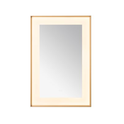  AQUADOM Lexington 24"x36"x2.28"LED Lighted Framed Mirror for Bathrooms with Defogger, Dimmer, Touch Control, 3 Color Lighting in Brushed Gold