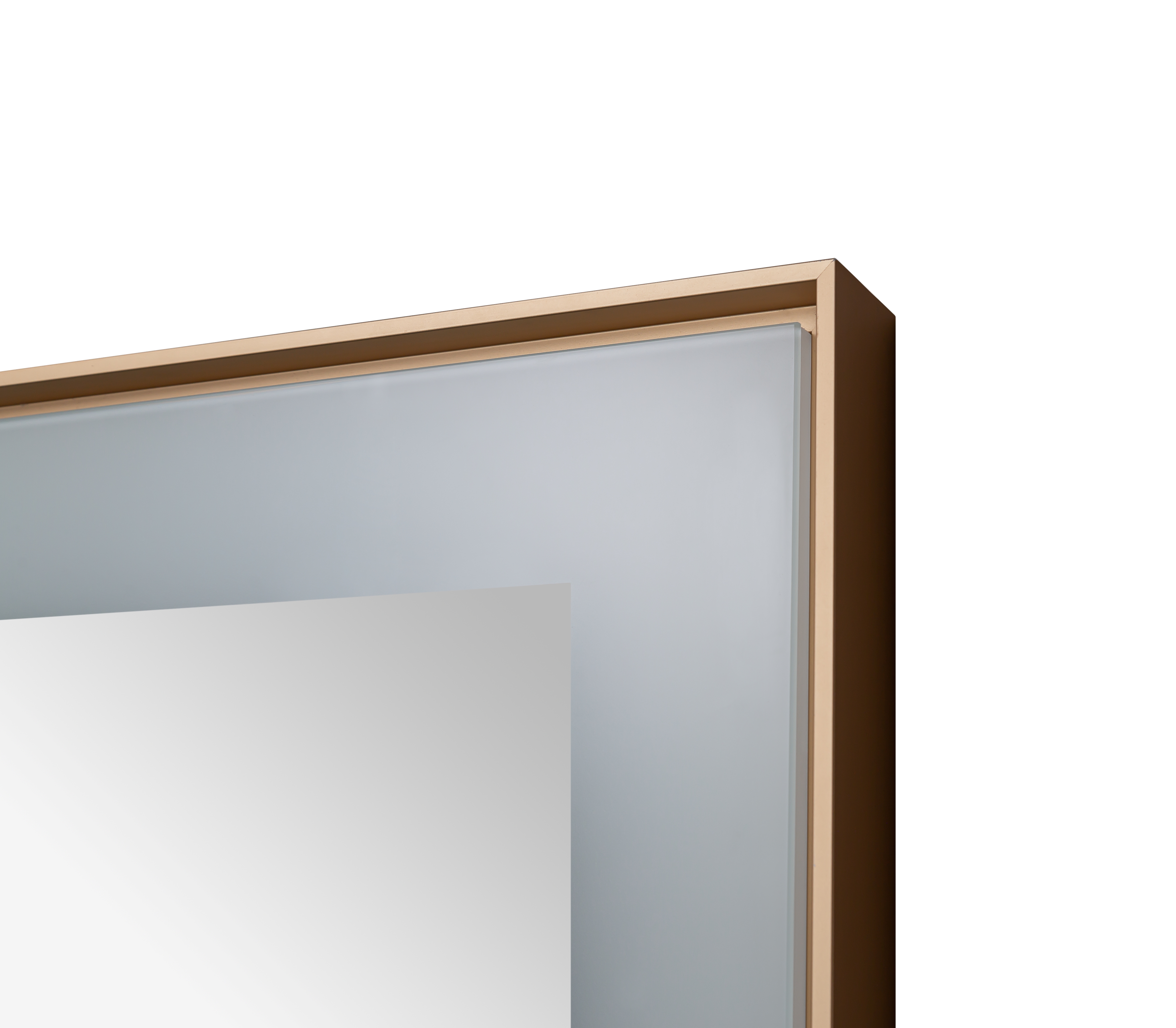 AQUADOM Lexington 24"x36"x2.28"LED Lighted Framed Mirror for Bathrooms with Defogger, Dimmer, Touch Control, 3 Color Lighting in Brushed Gold  AQUADOM Lexington 24"x36"x2.28"LED Lighted Framed Mirror for Bathrooms with Defogger, Dimmer, Touch Control, 3 Color Lighting in Brushed Gold