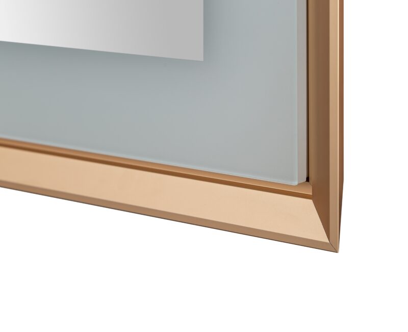  AQUADOM Madison 24"x36"x2.28"LED Lighted Framed Mirror for Bathrooms with Defogger, Dimmer, Touch Control, 3 Color Lighting in Brushed Gold