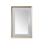  AQUADOM Madison 24"x36"x2.28"LED Lighted Framed Mirror for Bathrooms with Defogger, Dimmer, Touch Control, 3 Color Lighting in Brushed Gold