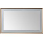  AQUADOM Madison 60"x36"x2.28" LED Lighted Framed Mirror for Bathrooms with Defogger, Dimmer, Touch Control, 3 Color Lighting in Brushed Gold
