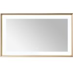 AQUADOM Madison 60"x36"x2.28" LED Lighted Framed Mirror for Bathrooms with Defogger, Dimmer, Touch Control, 3 Color Lighting in Brushed Gold