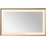  AQUADOM Madison 60"x36"x2.28" LED Lighted Framed Mirror for Bathrooms with Defogger, Dimmer, Touch Control, 3 Color Lighting in Brushed Gold