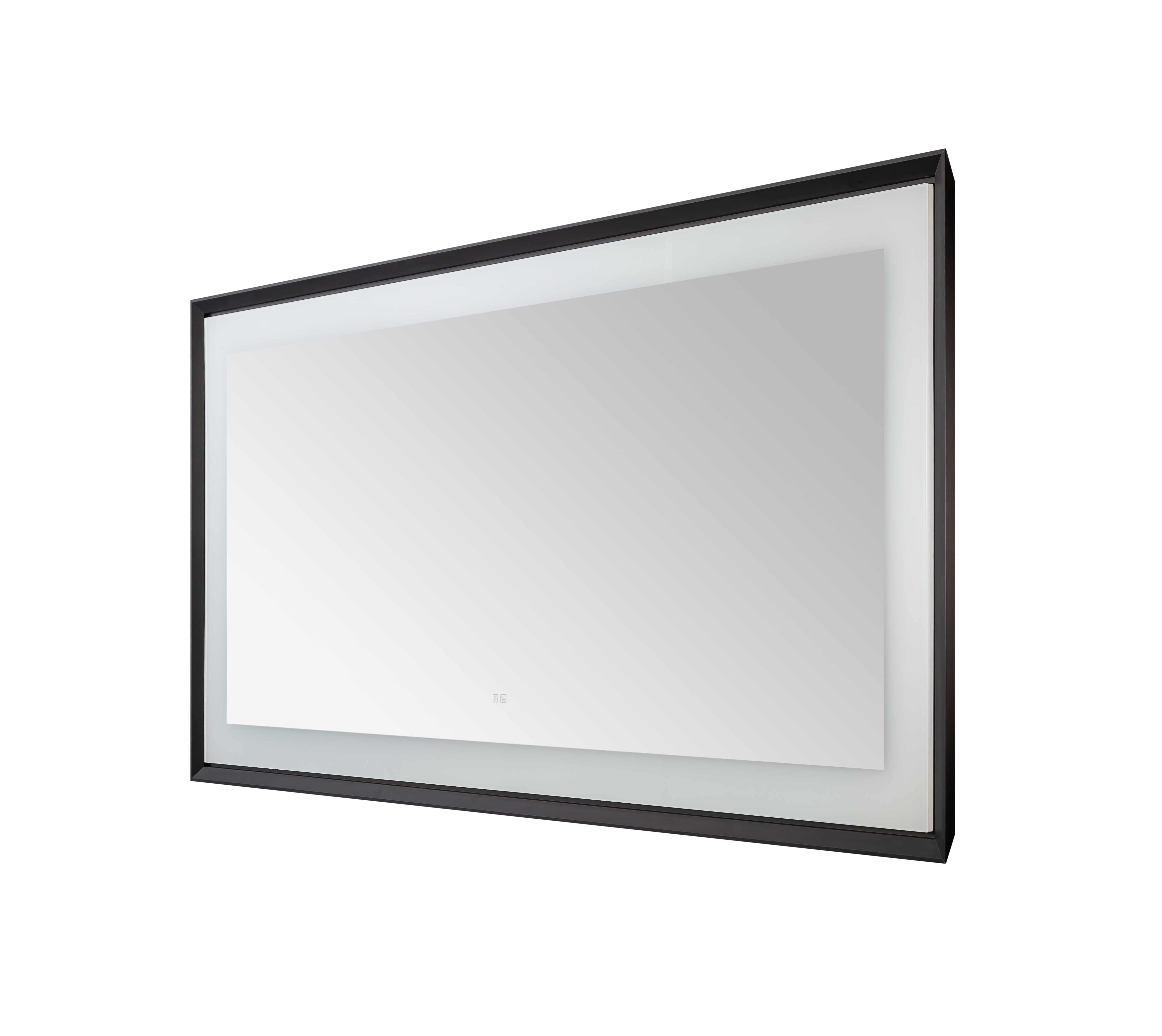 AQUADOM Madison 72"x36"x2.28" LED Lighted Framed Mirror for Bathrooms with Defogger, Dimmer, Touch Control, 3 Color Lighting in Matte Black  AQUADOM Madison 72"x36"x2.28" LED Lighted Framed Mirror for Bathrooms with Defogger, Dimmer, Touch Control, 3 Color Lighting in Matte Black