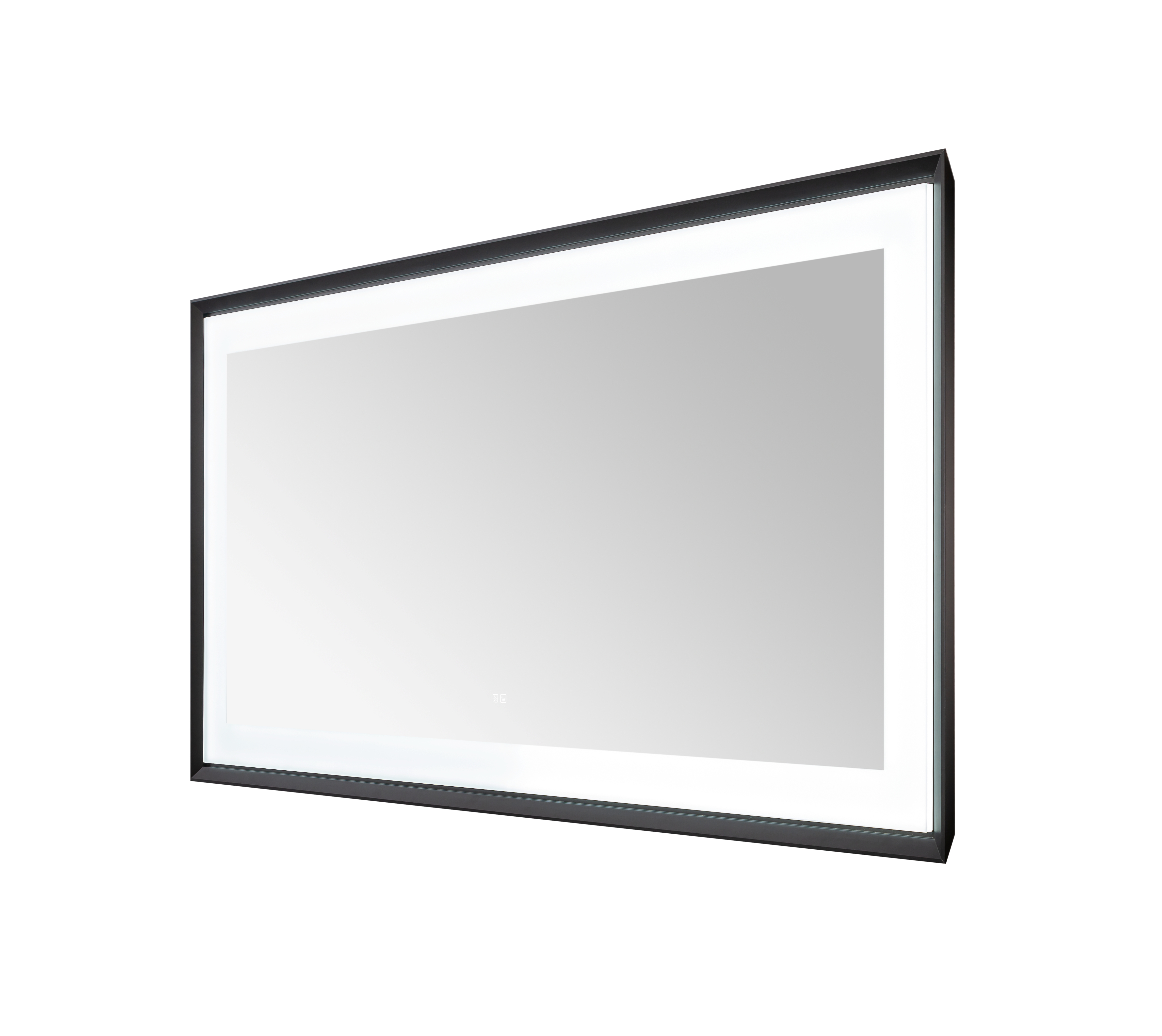 AQUADOM Madison 72"x36"x2.28" LED Lighted Framed Mirror for Bathrooms with Defogger, Dimmer, Touch Control, 3 Color Lighting in Matte Black  AQUADOM Madison 72"x36"x2.28" LED Lighted Framed Mirror for Bathrooms with Defogger, Dimmer, Touch Control, 3 Color Lighting in Matte Black