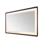 AQUADOM Madison 72"x36"x2.28" LED Lighted Framed Mirror for Bathrooms with Defogger, Dimmer, Touch Control, 3 Color Lighting in Matte Black