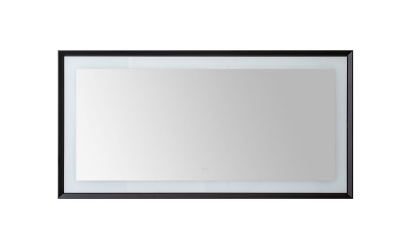  AQUADOM Madison 72"x36"x2.28" LED Lighted Framed Mirror for Bathrooms with Defogger, Dimmer, Touch Control, 3 Color Lighting in Matte Black