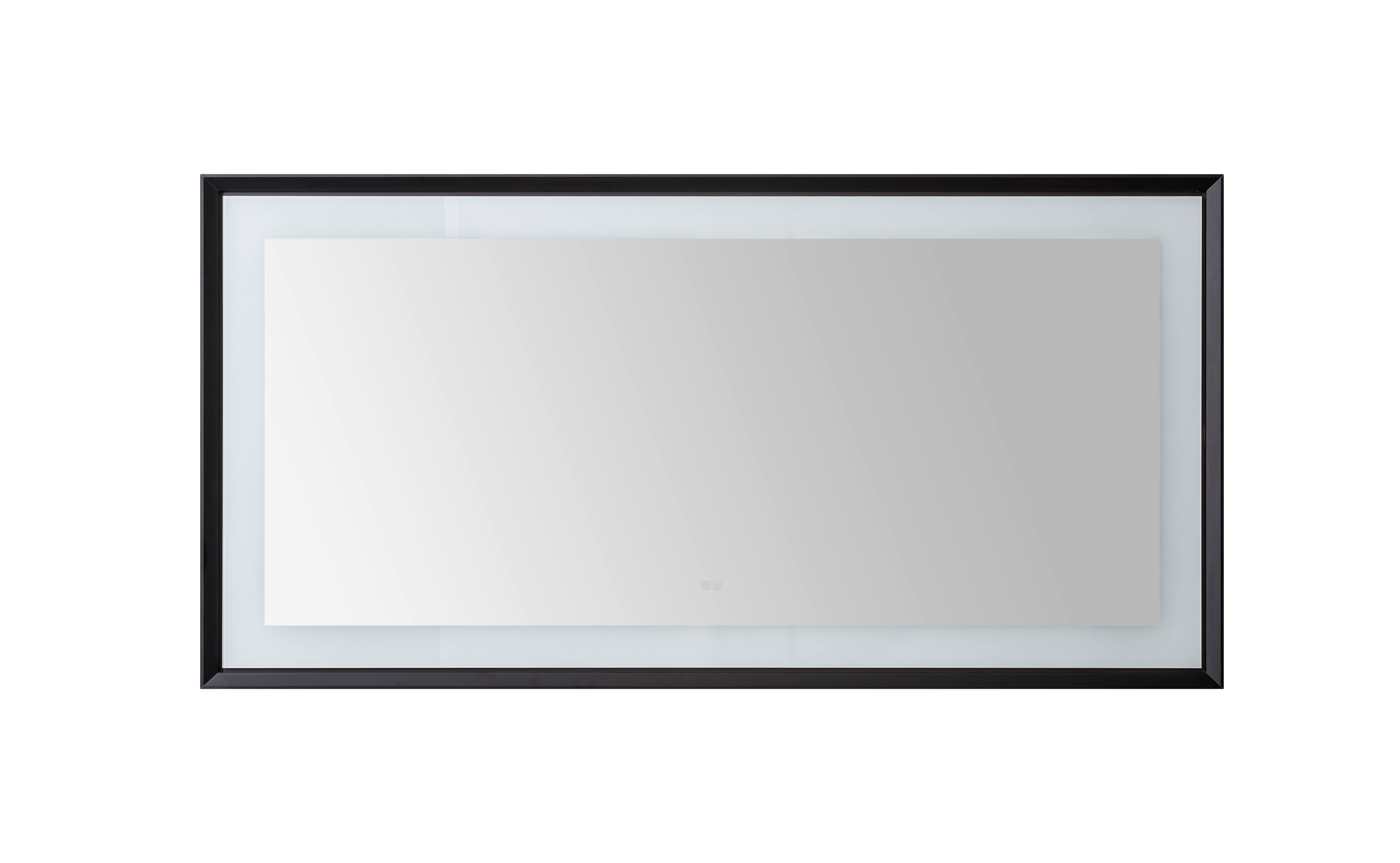 AQUADOM Madison 72"x36"x2.28" LED Lighted Framed Mirror for Bathrooms with Defogger, Dimmer, Touch Control, 3 Color Lighting in Matte Black  AQUADOM Madison 72"x36"x2.28" LED Lighted Framed Mirror for Bathrooms with Defogger, Dimmer, Touch Control, 3 Color Lighting in Matte Black