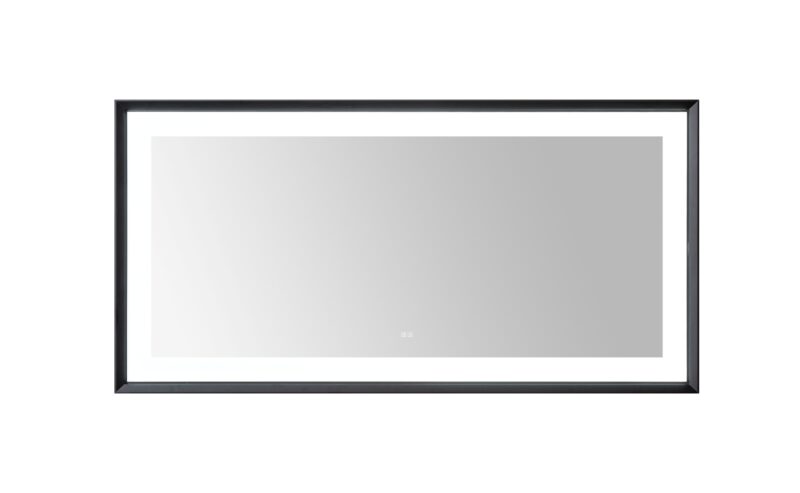  AQUADOM Madison 72"x36"x2.28" LED Lighted Framed Mirror for Bathrooms with Defogger, Dimmer, Touch Control, 3 Color Lighting in Matte Black