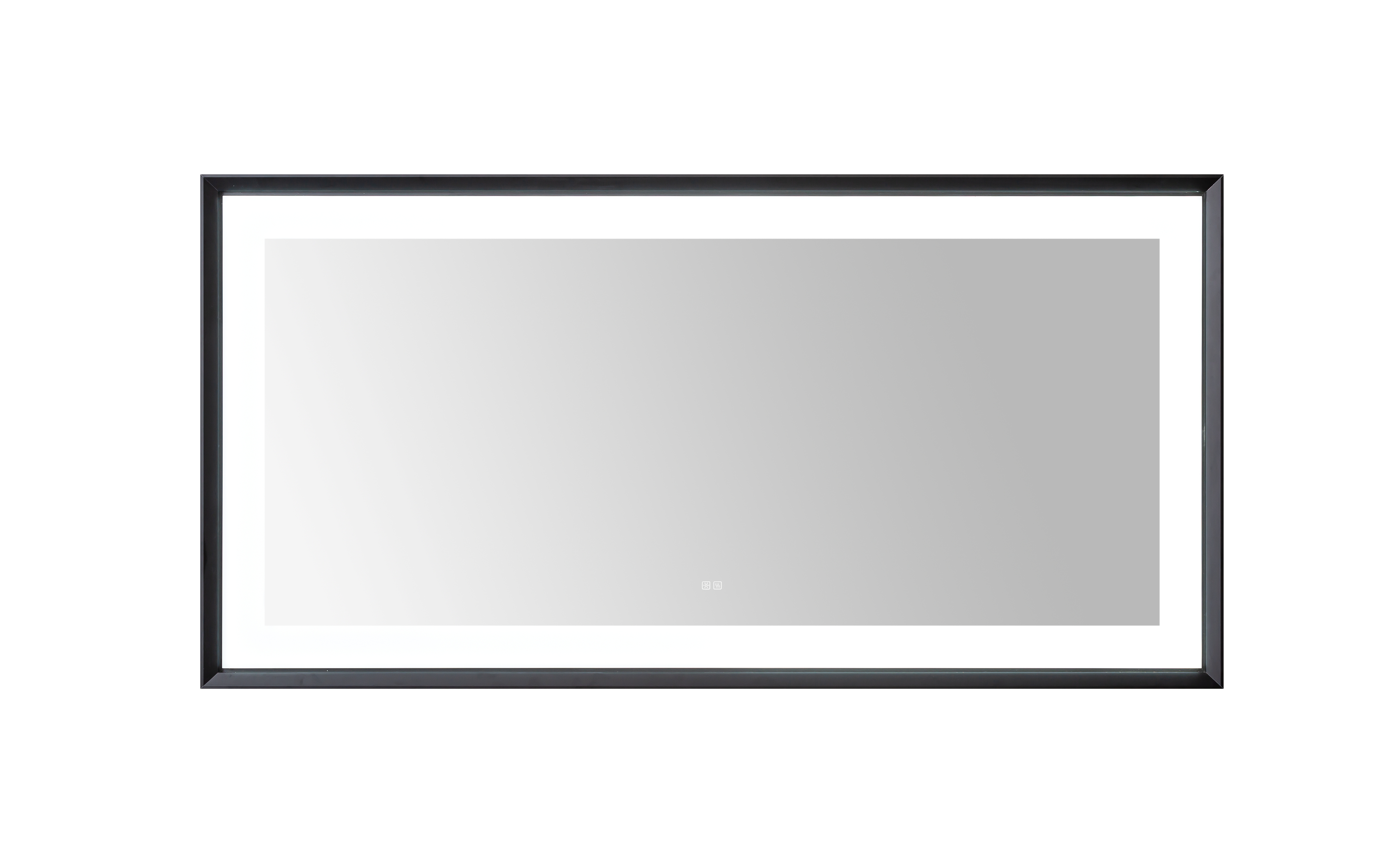 AQUADOM Madison 72"x36"x2.28" LED Lighted Framed Mirror for Bathrooms with Defogger, Dimmer, Touch Control, 3 Color Lighting in Matte Black  AQUADOM Madison 72"x36"x2.28" LED Lighted Framed Mirror for Bathrooms with Defogger, Dimmer, Touch Control, 3 Color Lighting in Matte Black
