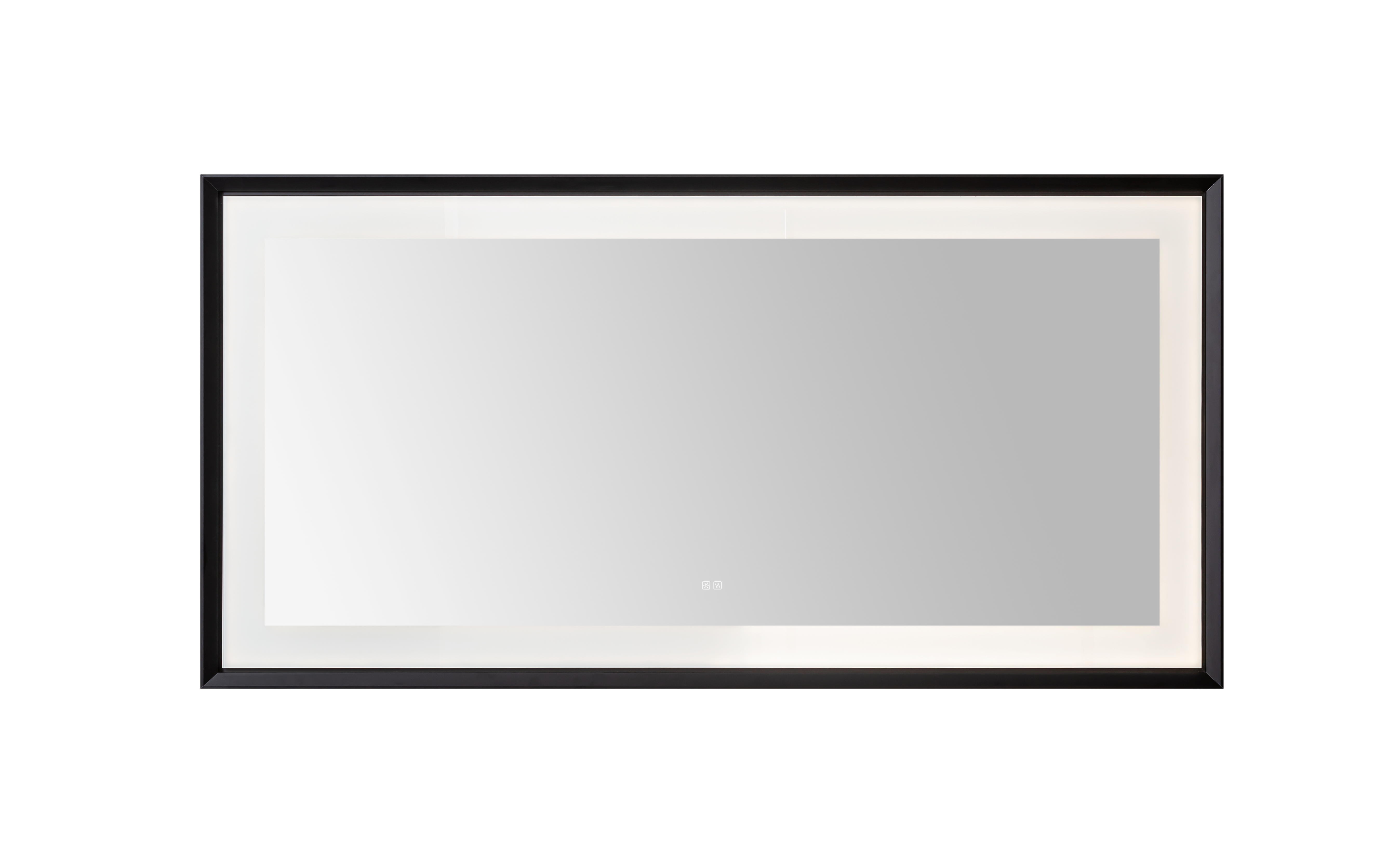 AQUADOM Madison 72"x36"x2.28" LED Lighted Framed Mirror for Bathrooms with Defogger, Dimmer, Touch Control, 3 Color Lighting in Matte Black  AQUADOM Madison 72"x36"x2.28" LED Lighted Framed Mirror for Bathrooms with Defogger, Dimmer, Touch Control, 3 Color Lighting in Matte Black