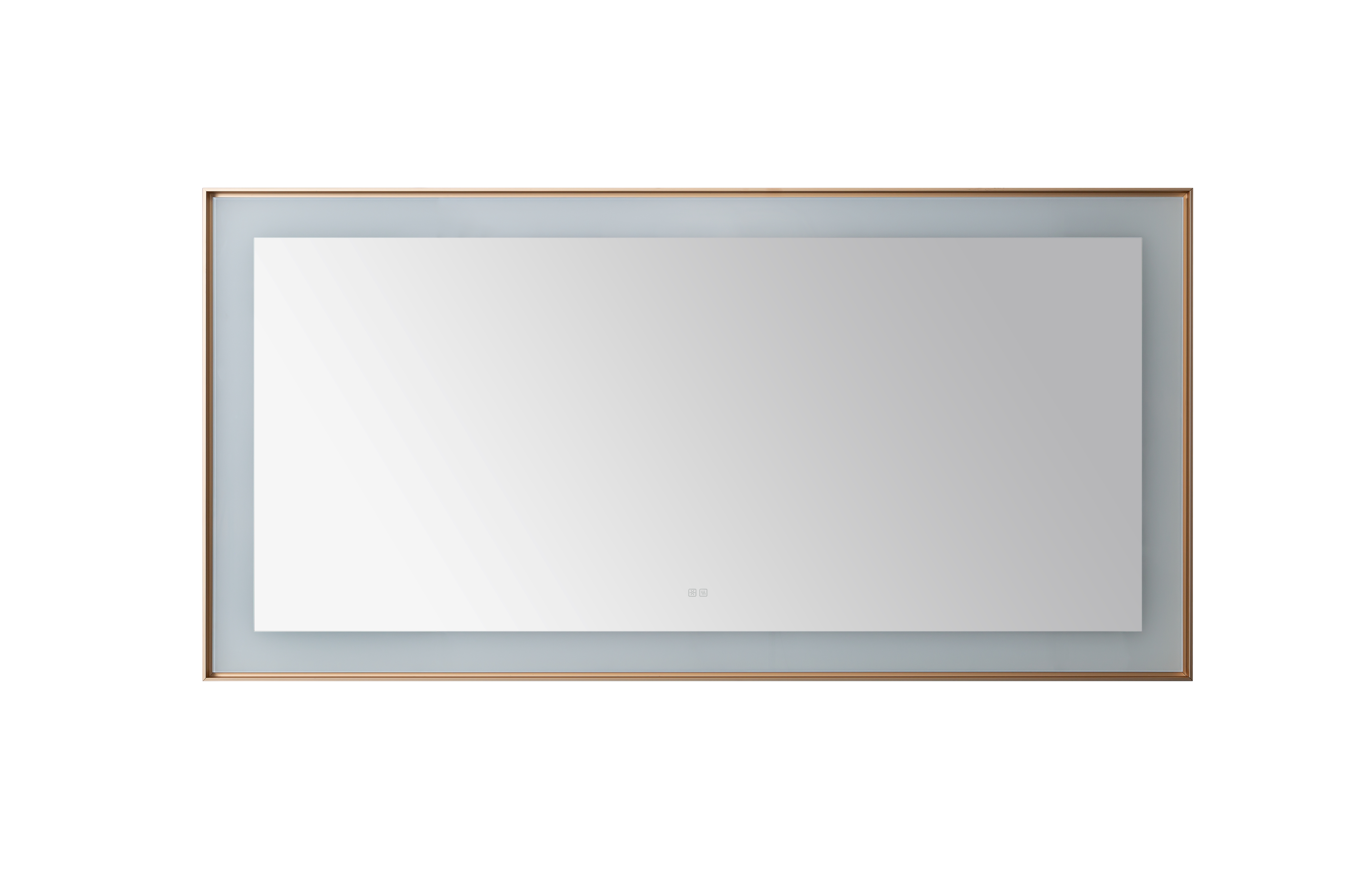 AQUADOM Lexington 72"x36"x2.28" LED Lighted Framed Mirror for Bathrooms with Defogger, Dimmer, Touch Control, 3 Color Lighting in Brushed Gold  AQUADOM Lexington 72"x36"x2.28" LED Lighted Framed Mirror for Bathrooms with Defogger, Dimmer, Touch Control, 3 Color Lighting in Brushed Gold
